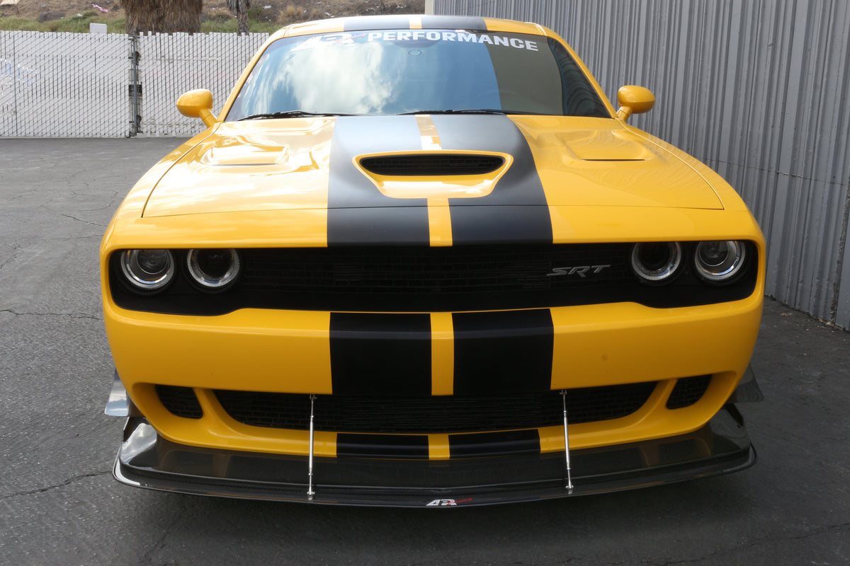 Carbon Fiber Front Wind Splitter - 2015-2023 Dodge Challenger Hellcat with APR Lip