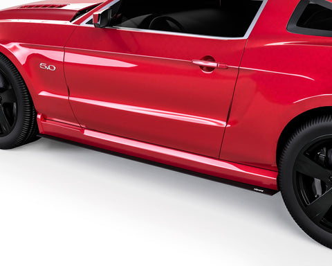 2005-2014 Ford Mustang V1R Side Skirt Splitters