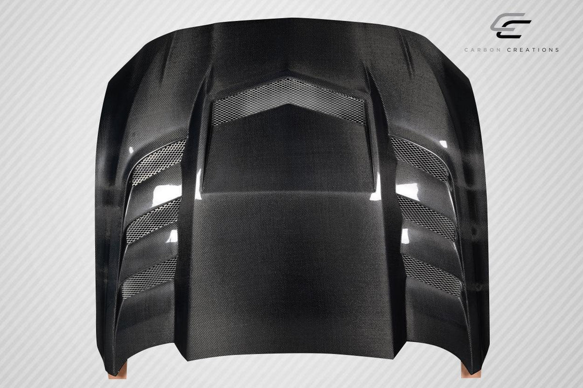 2018-2023 Ford Mustang Interceptor Hood, Carbon Fiber - view 5