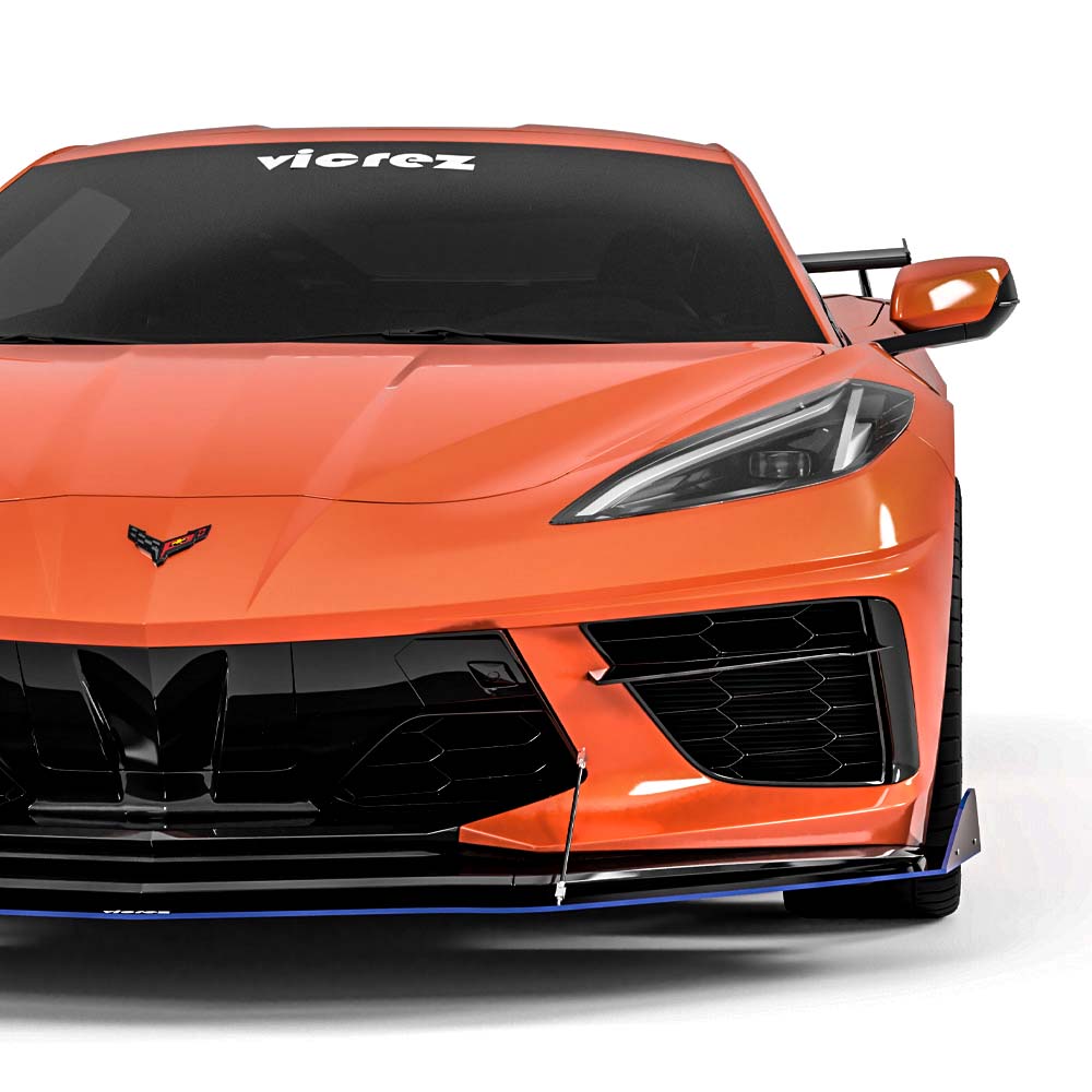 2020-2026 Chevrolet Corvette C8 V5R Front Splitter, ABS - view 12