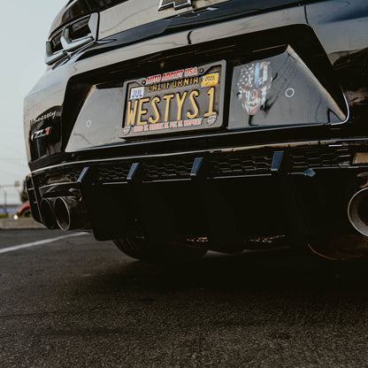 2017-2025 Chevy Camaro ZL1 / ZL1 1LE EVO Diffuser W/ Smokey Reflectors Gloss Black