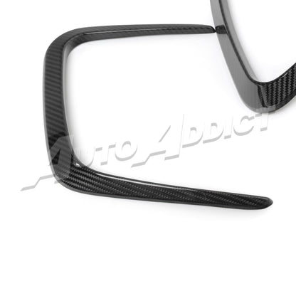 2021-2026 BMW G82 G83 M4 Dry Gloss Double Sided Carbon Fiber Front Hood Vents Covers Pair