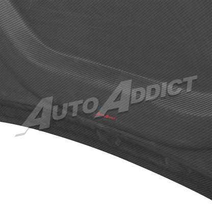 2021-2026 BMW G82 G83 M4 Dry Gloss Double Sided Carbon Fiber Front Hood Functional Vents