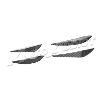 2021-2026 BMW G82 G83 M4 Dry Gloss Double Sided Carbon Fiber Front Bumper Canards 4pcs