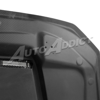 2021-2026 BMW G82 G83 M4 Dry Gloss Double Sided Carbon Fiber Front Hood Functional Vents