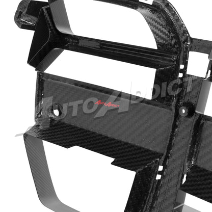 2021-2026 BMW G82 G83 M4 Dry Gloss Double Sided Carbon Fiber Lower Grill with ACC