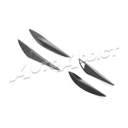 2021-2026 BMW G82 G83 M4 Dry Gloss Double Sided Carbon Fiber Front Bumper Canards 4pcs