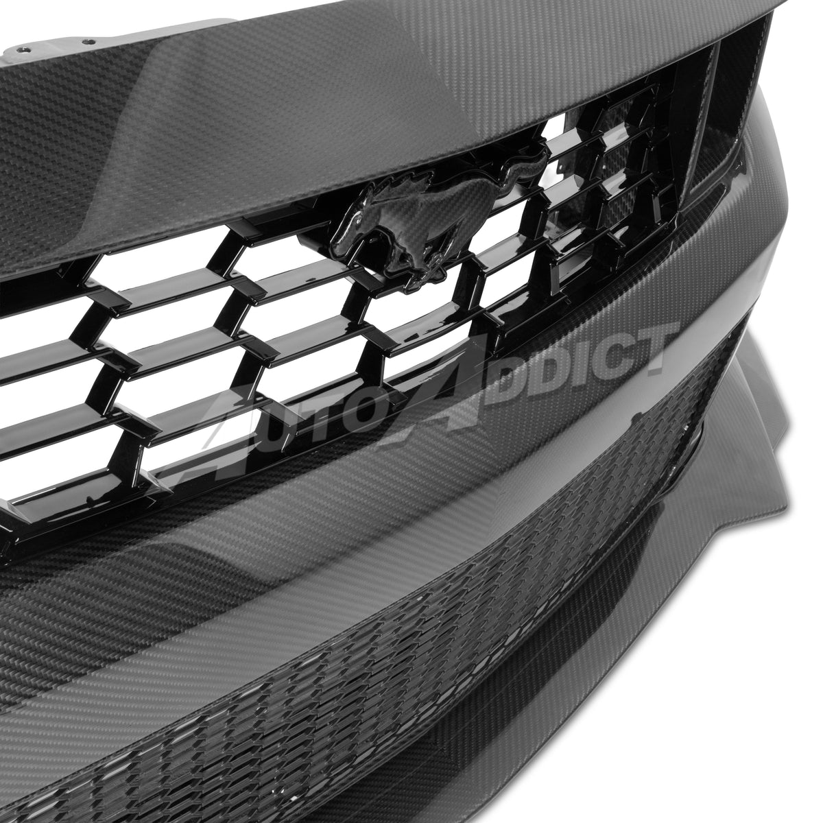 2024–2026 Mustang S650 Heritage SC™ V-Shaped Dry Gloss Carbon Fiber Bumper Kit Track Package