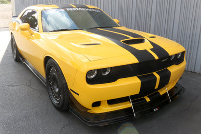 Carbon Fiber Front Wind Splitter - 2015-2023 Dodge Challenger Hellcat with APR Lip