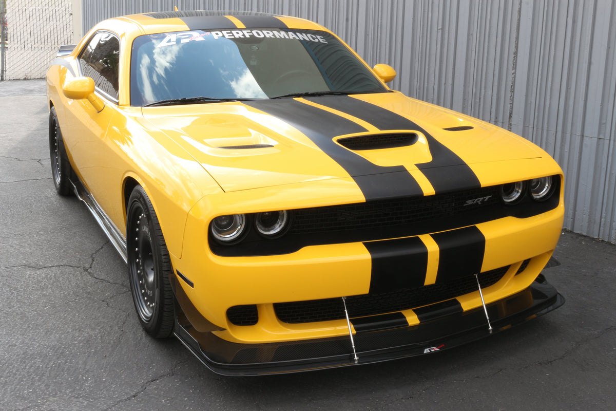 Carbon Fiber Front Wind Splitter - 2015-2023 Dodge Challenger Hellcat with APR Lip
