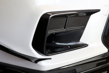 Carbon Fiber Front Bumper Canards (Bottom)- 2018-2021 Subaru WRX STI