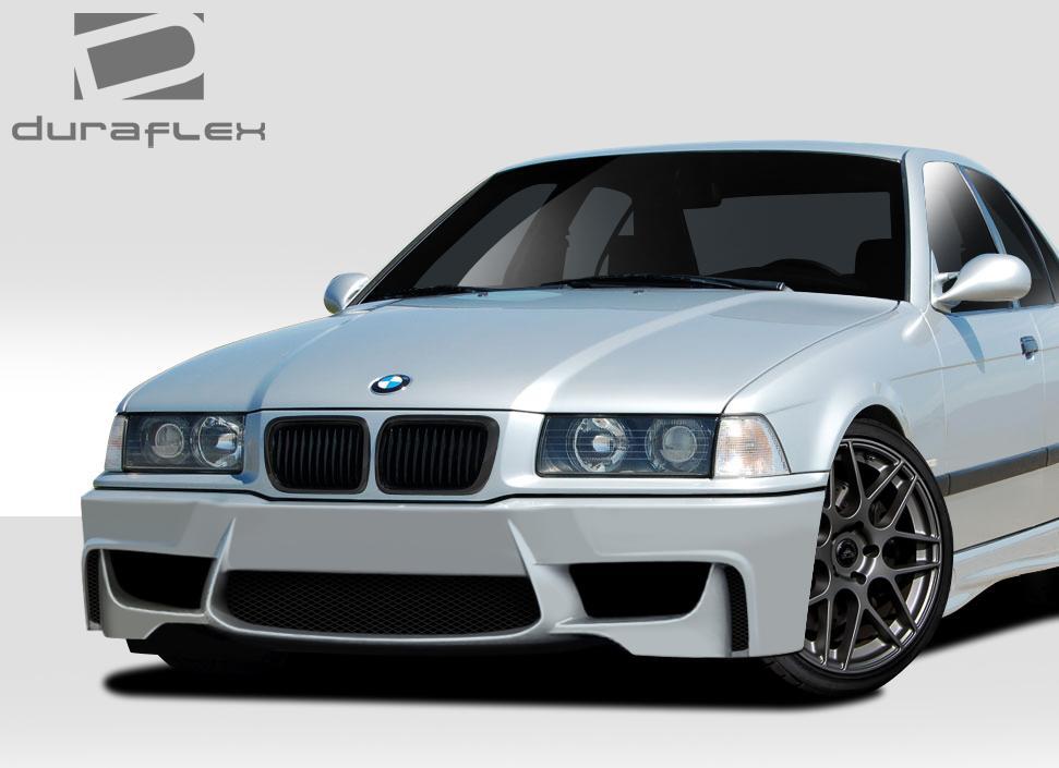 1992-1998 BMW 3 Series M3 E36 1M Look Front Bumper Cover, Fiberglass - view 2