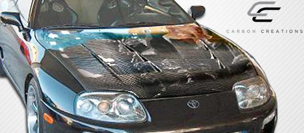1993-1998 Toyota Supra TS-1 Hood, Carbon Fiber - view 3