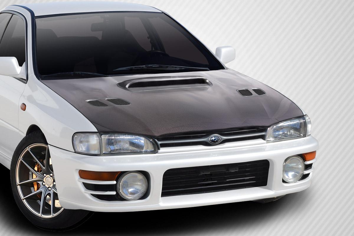 1993-2001 Subaru Impreza STI Look Hood, Carbon Fiber - view 2