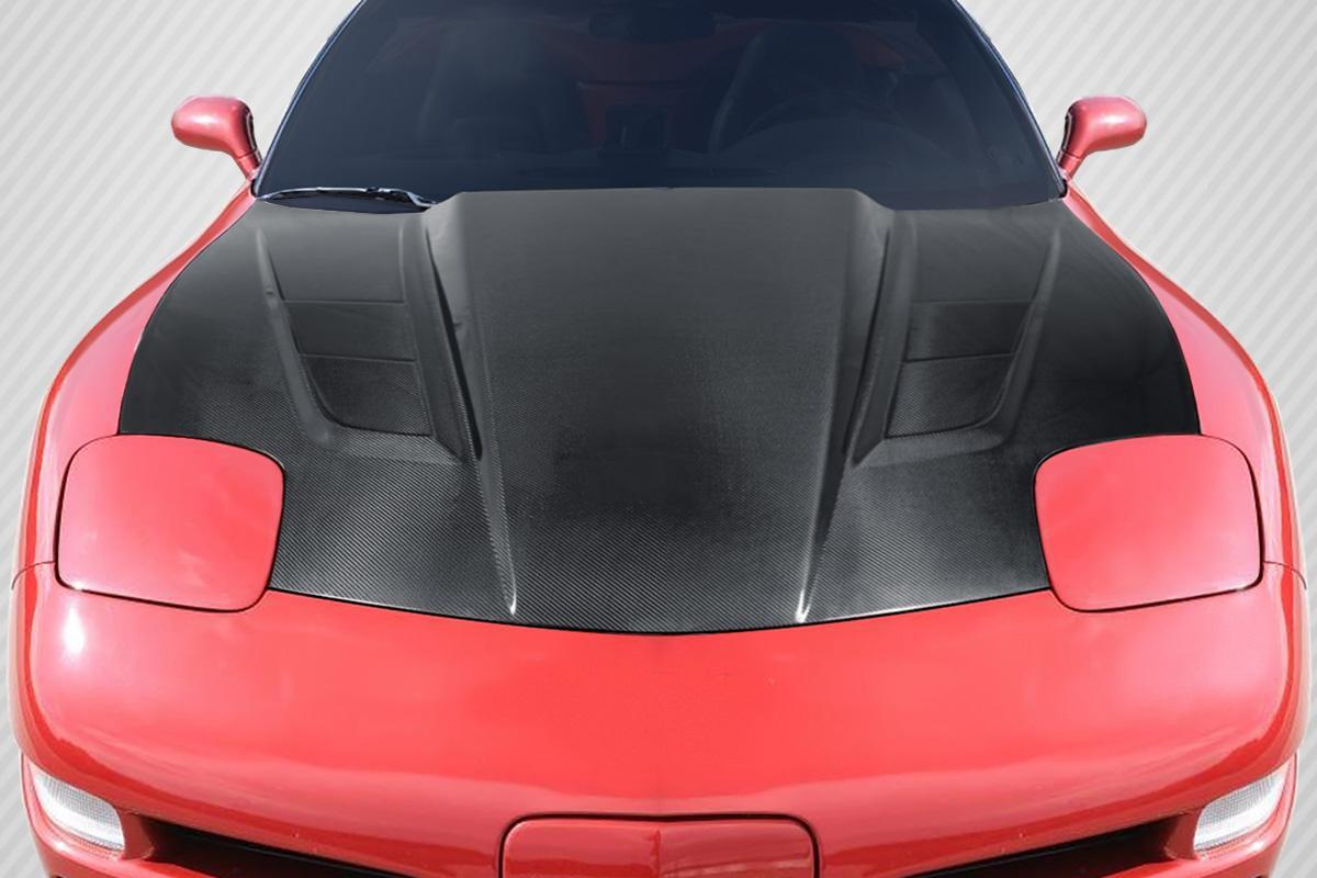 1997-2004 Chevrolet Corvette C5 DriTech H Design Hood, Carbon Fiber - view 1