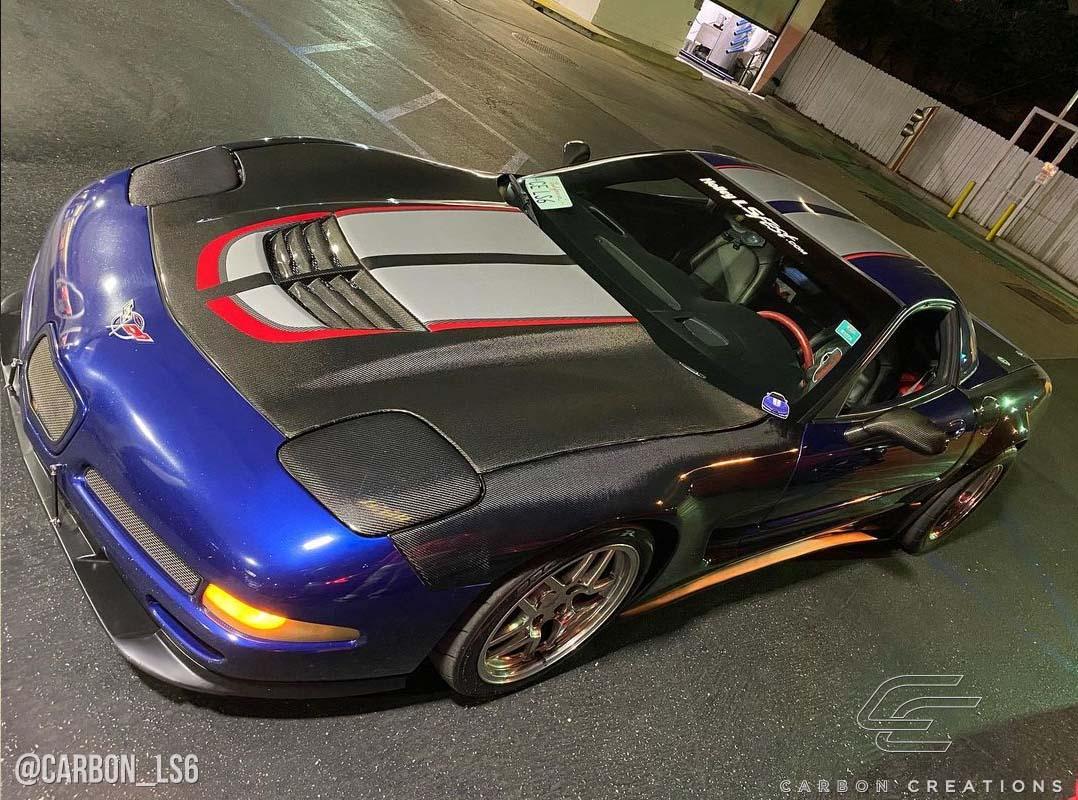 1997-2004 Chevrolet Corvette C5 DriTech Stingray Z Hood, Carbon Fiber - view 3