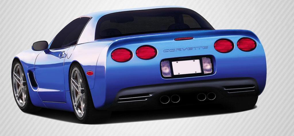 1997-2004 Chevrolet Corvette C5 SP-R Rear Bumper Cover, Carbon Fiber - view 1