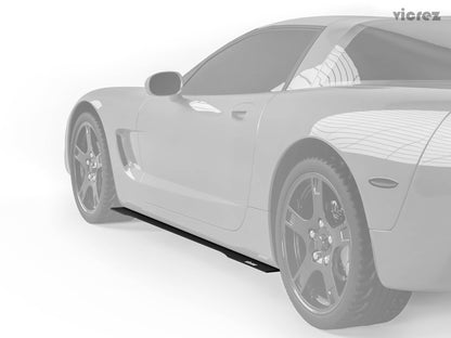 1997-2004 Corvette C5 Side Skirt Splitters, 2-Piece Design - view 2