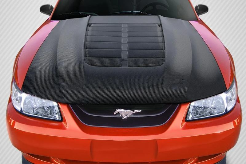 1999-2004 Ford Mustang GT500 V2 Hood, Carbon Fiber - view 1
