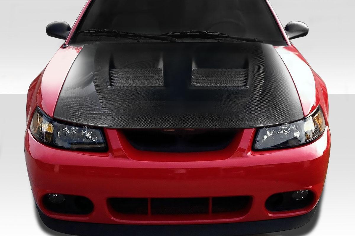 1999-2004 Ford Mustang Riot Hood, Carbon Fiber - view 1