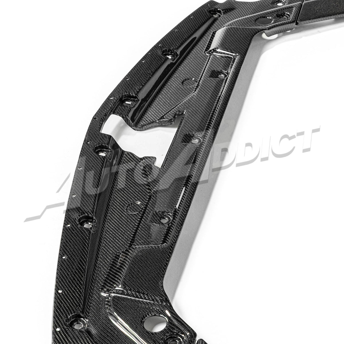 2020-2024 Cadillac CT5-V Blackwing Engine Panel Trim Radiator Cover Gloss Carbon Fiber 3pc Kit