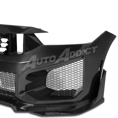 2024–2026 Mustang S650 Heritage SC™ V-Shaped Dry Gloss Carbon Fiber Bumper Kit Track Package