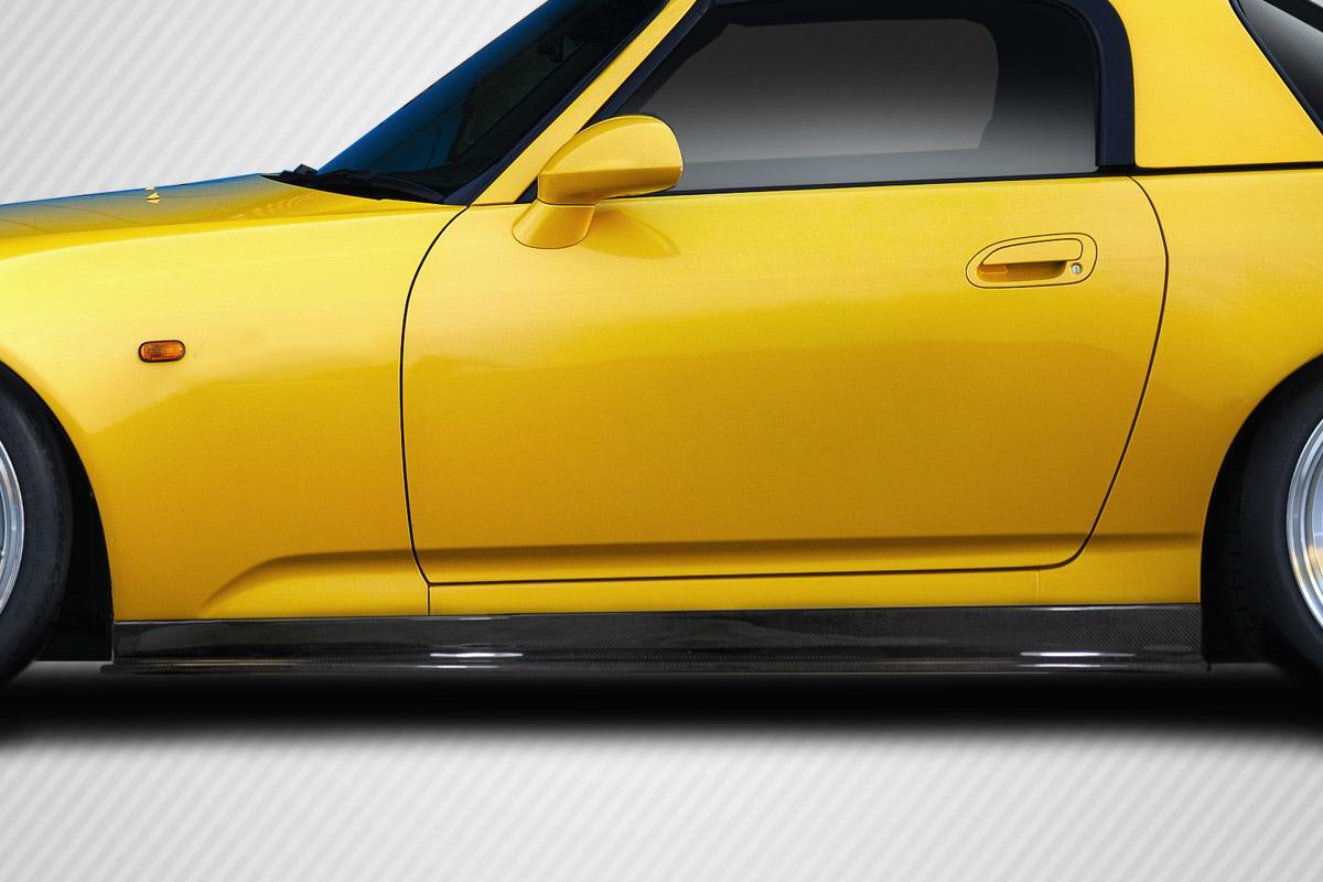2000-2009 Honda S2000 Type JS Side Skirts Rocker Panels, Carbon Fiber - view 1