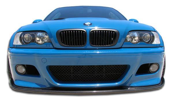 2001-2006 BMW M3 E46 2DR HM-S Front Lip Under Spoiler Air Dam, Carbon - view 1