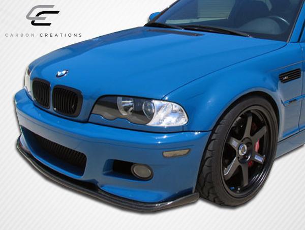 2001-2006 BMW M3 E46 2DR HM-S Front Lip Under Spoiler Air Dam, Carbon - view 2