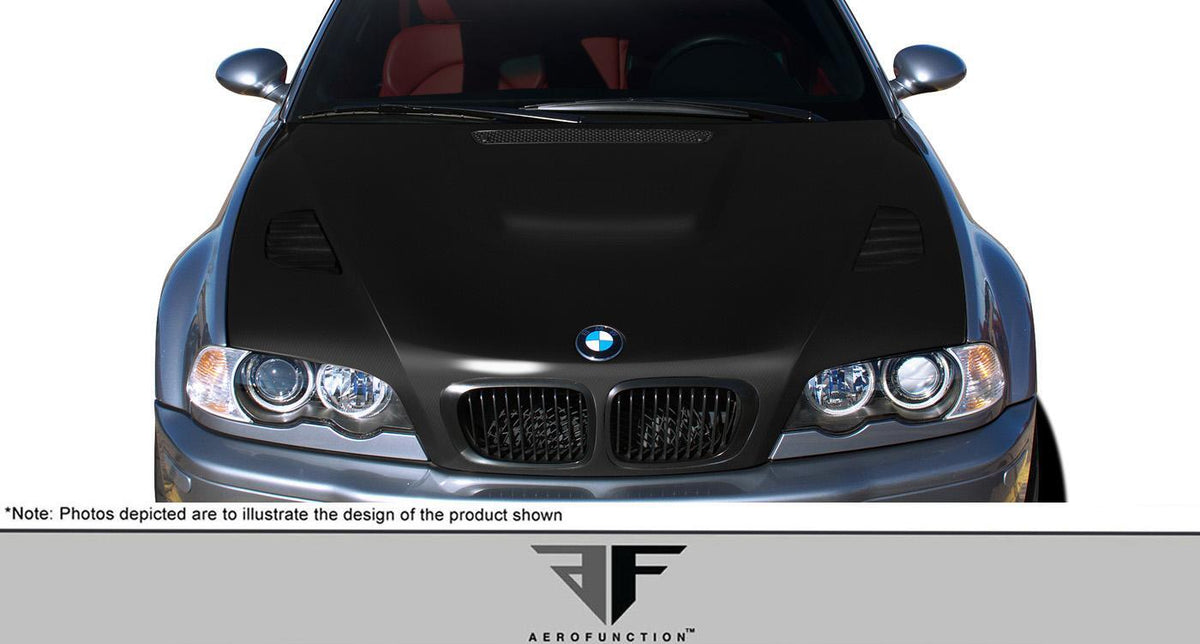 2001-2006 BMW M3 E46 Carbon AF-2 Hood, Carbon Fiber - view 2