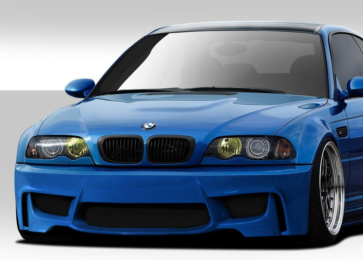 2001-2006 BMW M3 E46 1M Look Front Bumper Cover, Fiberglass - view 1