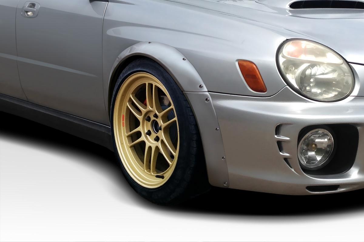 2002-2003 Subaru Impreza WRX 4DR Race Front Fender Flares, Fiberglass - view 1