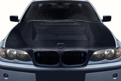 2002-2005 BMW 3 Series E46 4DR D-1 Hood, Carbon Fiber - view 1
