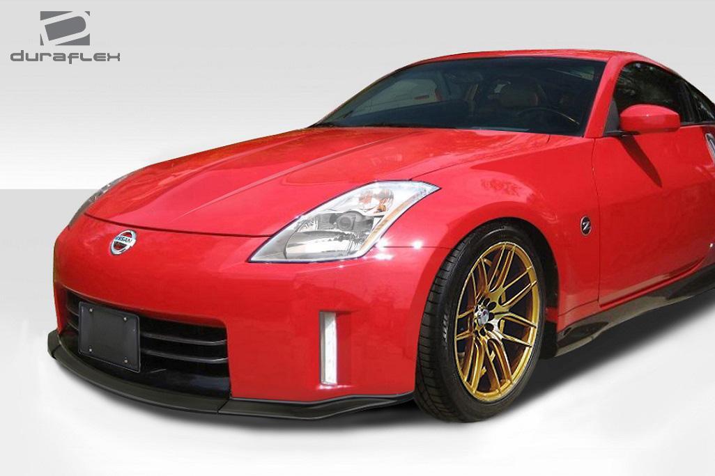 2003-2005 Nissan 350Z Z33 MZ Front Lip Spoiler, Fiberglass - view 2