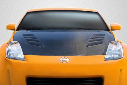 2003-2006 Nissan 350Z Z33 DriTech TS-2 Hood, Carbon Fiber - view 1