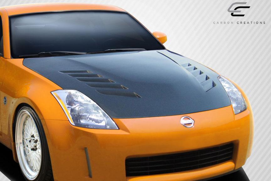 2003-2006 Nissan 350Z Z33 DriTech TS-2 Hood, Carbon Fiber - view 2