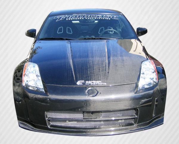 2003-2006 Nissan 350Z Z33 OEM Look Hood, Carbon Fiber - view 1
