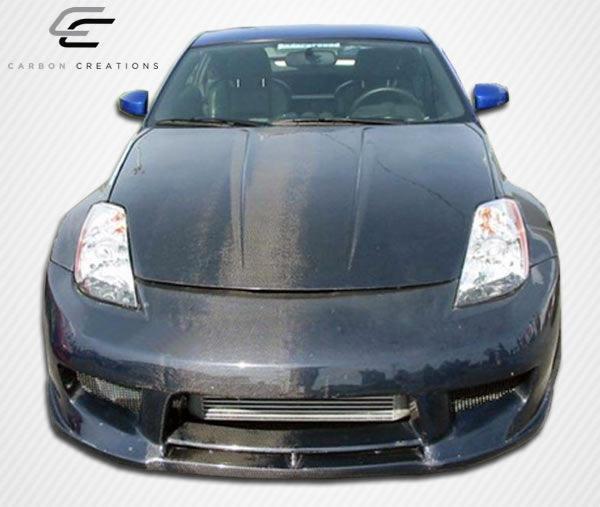 2003-2006 Nissan 350Z Z33 OEM Look Hood, Carbon Fiber - view 2