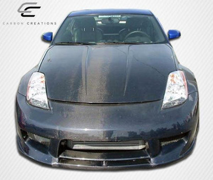 2003-2006 Nissan 350Z Z33 OEM Look Hood, Carbon Fiber - view 2