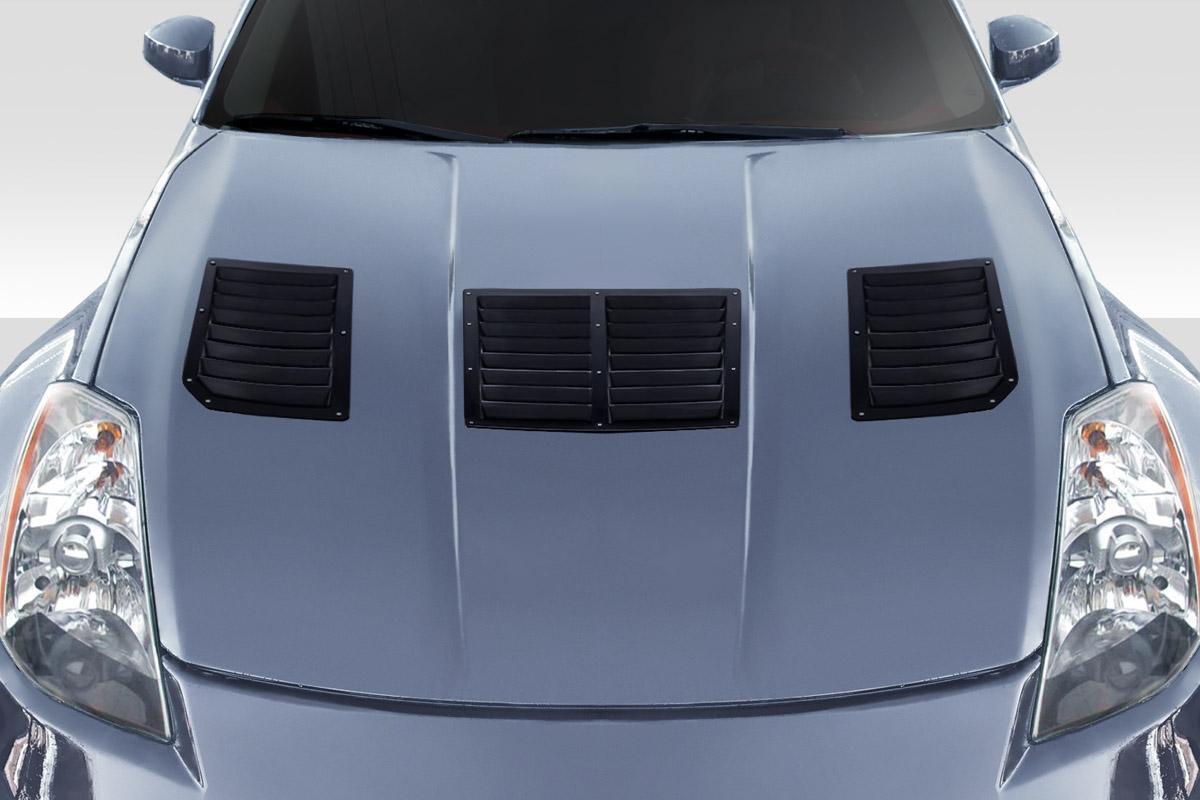 2003-2006 Nissan 350Z Z33 GT1 Hood Vents, Fiberglass - view 1