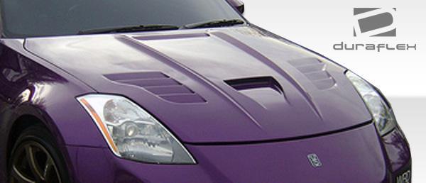 2003-2006 Nissan 350Z Z33 Vader Hood, Fiberglass - view 2