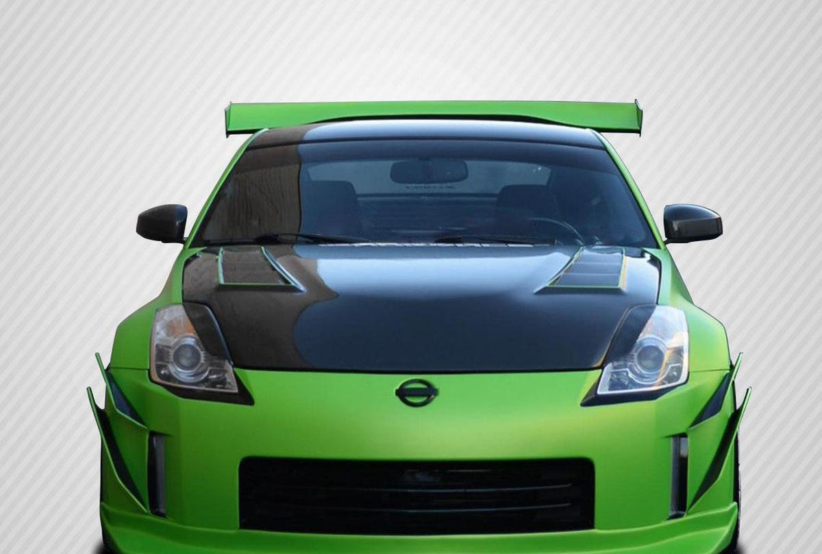 2003-2008 Nissan 350Z Z33 DriTech TS-3 Hood, Carbon Fiber - view 1