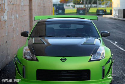 2003-2008 Nissan 350Z Z33 DriTech TS-3 Hood, Carbon Fiber - view 2