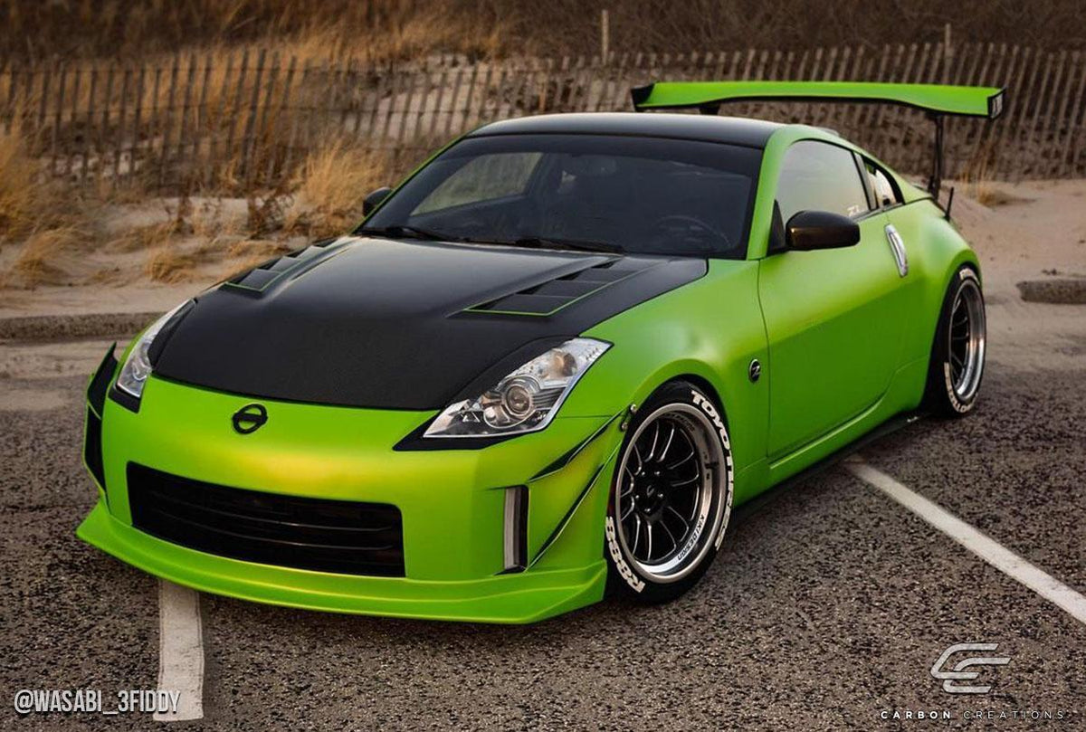 2003-2008 Nissan 350Z Z33 DriTech TS-3 Hood, Carbon Fiber - view 4