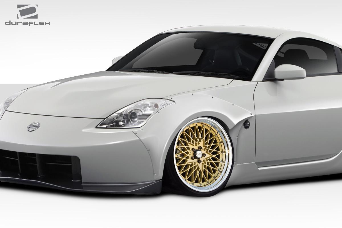 2003-2008 Nissan 350Z Z33 60mm Circuit Front Fender Flares, Fiberglass - view 2