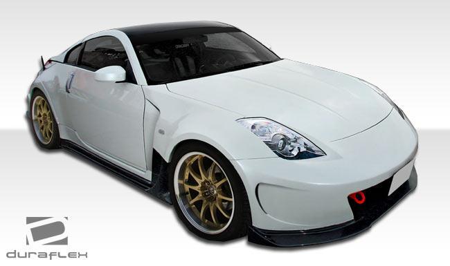 2003-2008 Nissan 350Z Z33 AM-S Wide Body Side Skirts Rocker Panels - view 3