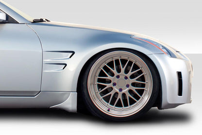 2003-2008 Nissan 350Z Z33 D-Sport Wide Body Front Fenders, Fiberglass - view 1