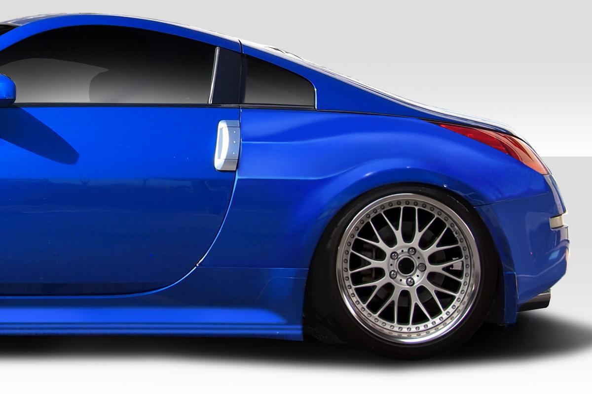 2003-2008 Nissan 350Z Z33 Demon Rear Fender Flares (+30mm), Fiberglass - view 1