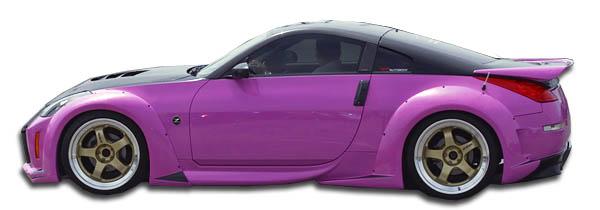 2003-2008 Nissan 350Z Z33 Vader 3 Wide Body Side Skirts Rocker - view 1