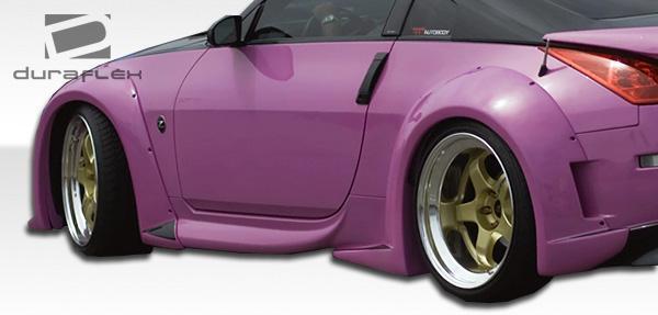2003-2008 Nissan 350Z Z33 Vader 3 Wide Body Side Skirts Rocker - view 5